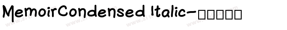 MemoirCondensed Italic字体转换